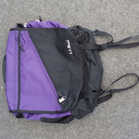 L.L. Bean Bags Ll Bean Laptop Backpack Purple And Black With Many